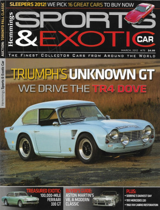 HEMMINGS SPORTS & EXOTIC CAR 2012 MAR - TRIUMPH TR4 DOVE, ASON MARTIN V8